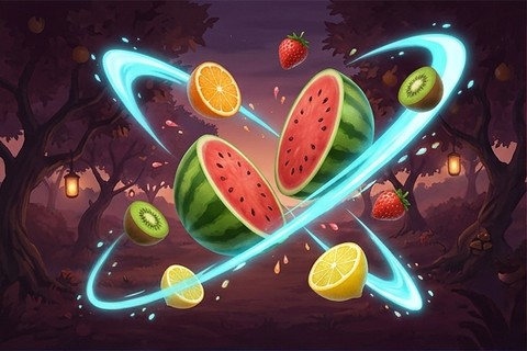 Fruit Slice Rush fruit slicing game artwork