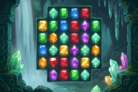 Jewel Cascade match-3 jewel puzzle artwork