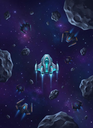 Orbit Defender space shooter game artwork